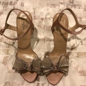 Valentino Garavani Satin Lace Crystal Bow
